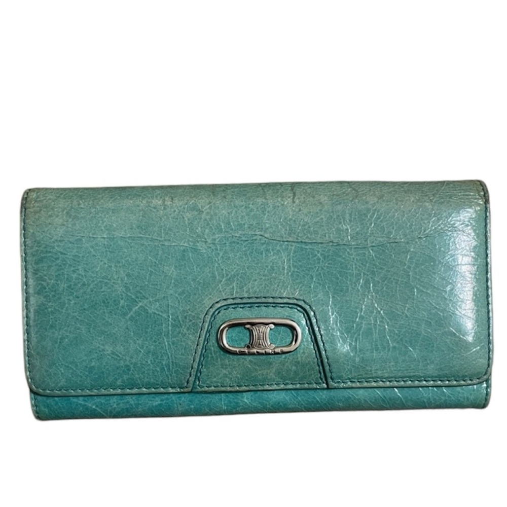 Celine Wallet Rare Silver Hardware Vintage EUC